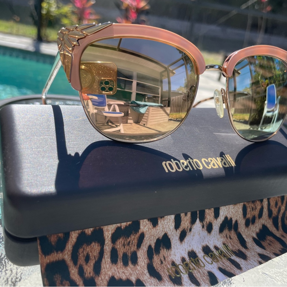 Roberto Cavalli Sunglasses with Gold Accents